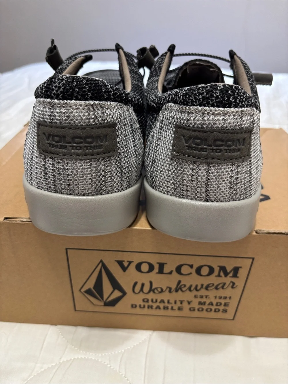 NWB Volcom Men's Black Knit Slip-On Work Shoe
